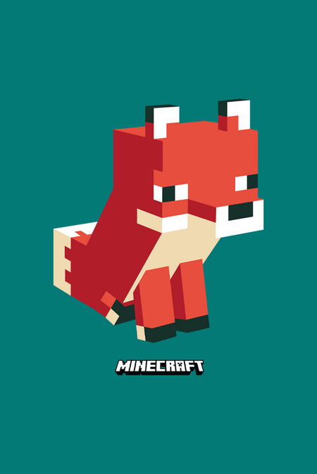 T-Shirt Manches courtes Gaming de Minecraft - Simple Fox - L à XXL - pour Unisexe - turquoise - Minecraft - View 2