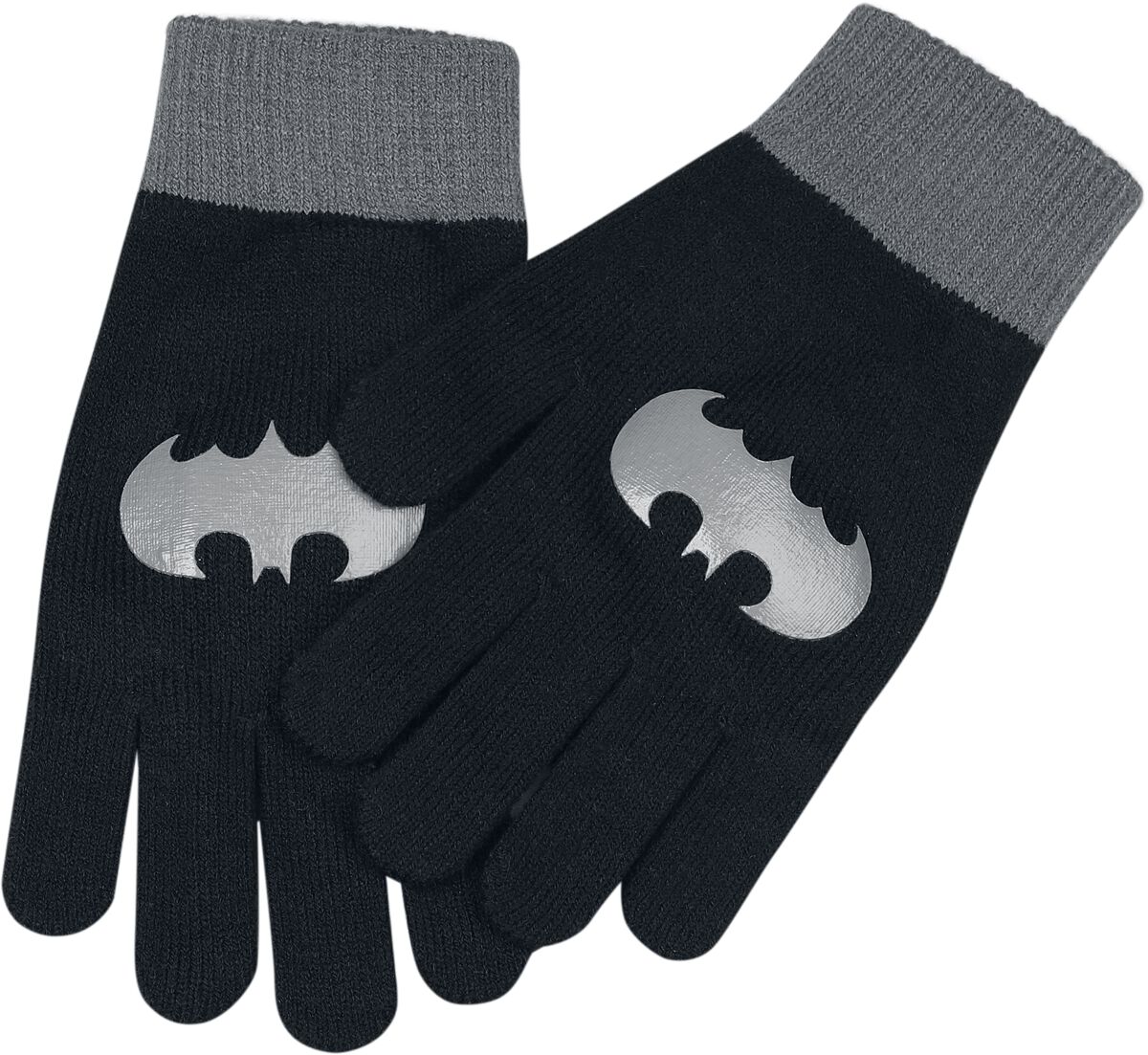 Gants  de Batman - Batman - Logo - pour Femme - noir/gris - Batman