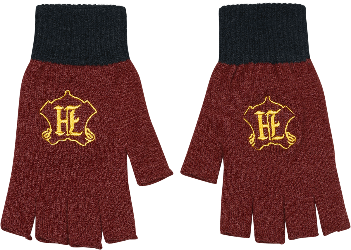 Mitaines  de Harry Potter - Hogwarts - Logo - pour Femme - rouge/noir - Harry Potter - View 2