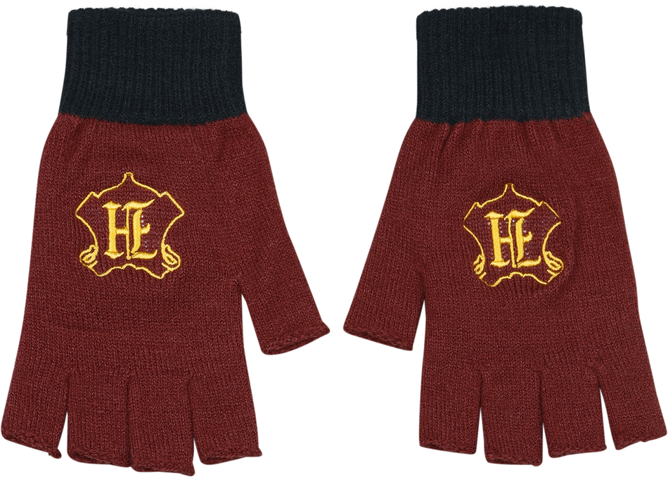 Mitaines  de Harry Potter - Hogwarts - Logo - pour Femme - rouge/noir - Harry Potter - View 2