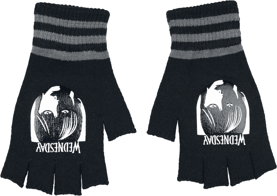 Mitaines  de Wednesday - Wednesday - Logo - pour Femme - noir/gris - Wednesday - View 2