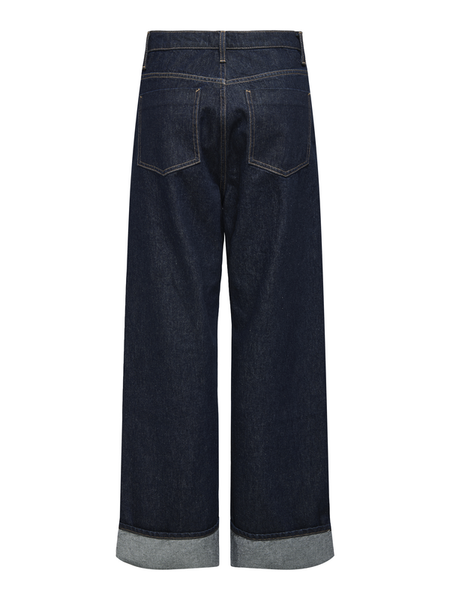 Jean  de Only - ONLHOPE HW WIDE FOLD UP RINSE DNM CRO - W27L32 à W29L32 - pour Femme - bleu - Only - View 2