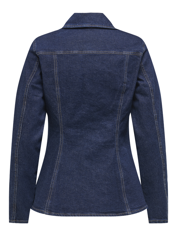 Veste en Jean  de Only - ONLELLE L/S FITTED DNM JACKET GUA - XS à XL - pour Femme - bleu - Only - View 2