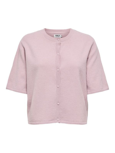Gilets & Ponchos  de Only - ONLTILDA S/S O-NECK CARDIGAN KNT - S à L - pour Femme - rose clair - Only