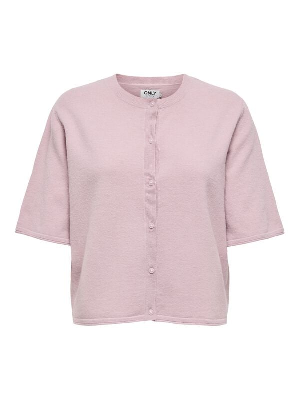 Gilets & Ponchos  de Only - ONLTILDA S/S O-NECK CARDIGAN KNT - S à L - pour Femme - rose clair - Only