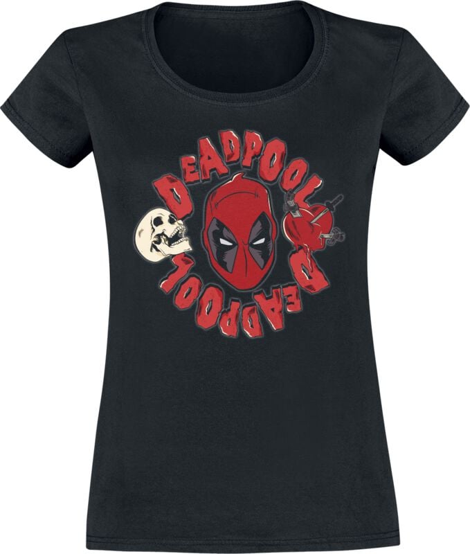 T-Shirt Manches courtes Disney de Deadpool - Love And Dead - S à XXL - pour Femme - noir - Deadpool