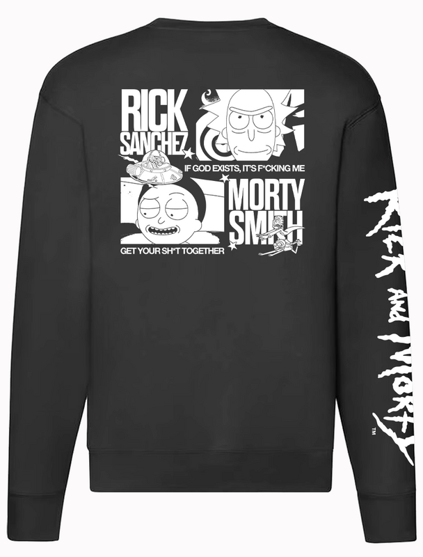 Sweat-shirt  de Rick & Morty - Get Ready - S à XL - pour Homme - noir - Rick & Morty - View 2