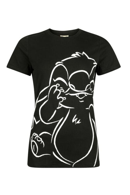 T-Shirt Manches courtes Disney de Lilo & Stitch - Heart Shine - S à XXL - pour Femme - noir - Lilo & Stitch