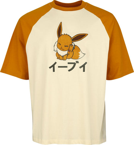 T-Shirt Oversize Gaming de Pokémon - Évoli - Oversize - S à XXL - pour Homme - marron - Pokémon