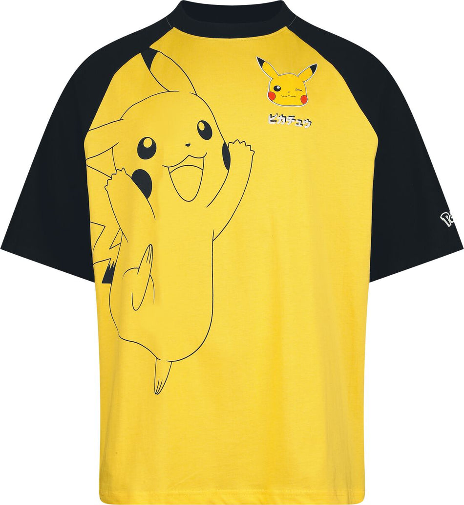 T-Shirt Oversize Gaming de Pokémon - Pikachu - Oversize - S à XL - pour Homme - jaune - Pokémon