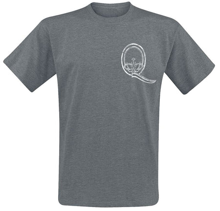 T-Shirt Manches courtes  de Queen - Crest - S à XXL - pour Homme - gris chiné - Queen