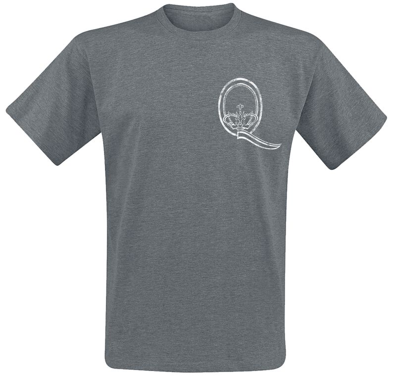 T-Shirt Manches courtes  de Queen - Crest - S à XXL - pour Homme - gris chiné - Queen