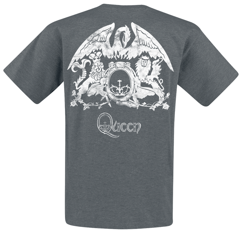 T-Shirt Manches courtes  de Queen - Crest - S à XXL - pour Homme - gris chiné - Queen - View 2