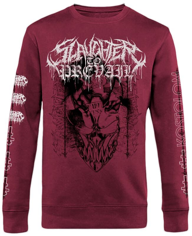 T-shirt manches longues  de Slaughter To Prevail - Kostolom - S à XL - pour Homme - bordeaux - Slaughter To Prevail