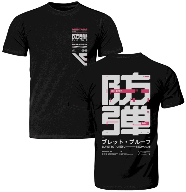 T-Shirt Manches courtes Gaming de NEOMACHI - BLLTPRF - S à XXL - pour Homme - noir - NEOMACHI