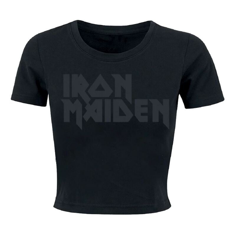 T-Shirt Manches courtes  de Iron Maiden - Black On Black Logo - S à XXL - pour Femme - noir - Iron Maiden