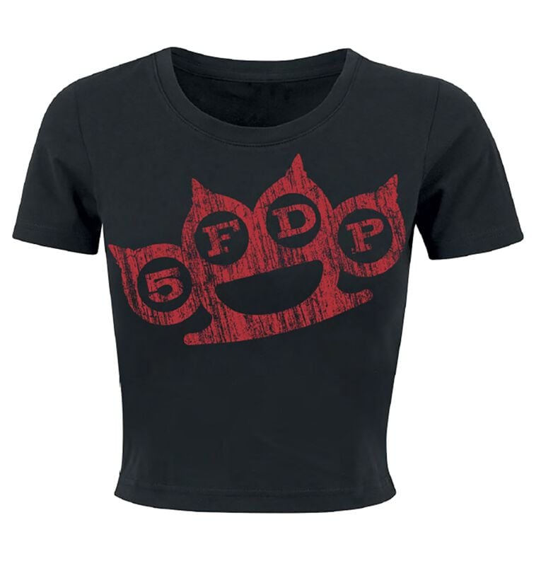 T-Shirt Manches courtes  de Five Finger Death Punch - Red Nuckles Distressed - S à XXL - pour Femme - noir - Five Finger Death Punch