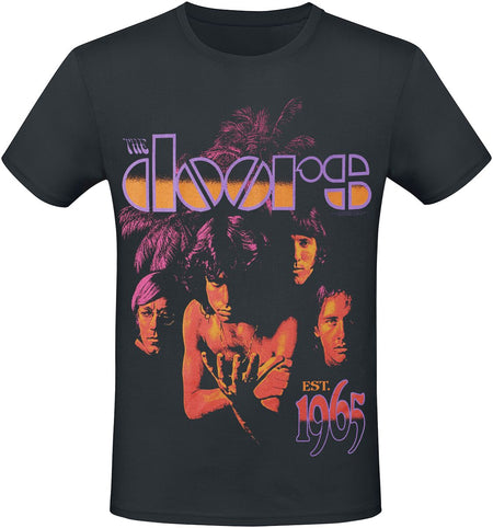 T-Shirt Manches courtes  de The Doors - EST 1965 - S à 3XL - pour Homme - noir - The Doors