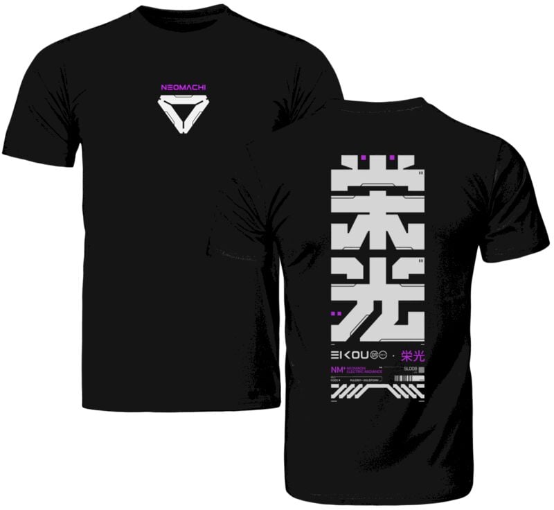 T-Shirt Manches courtes Gaming de NEOMACHI - EIKOU - S à XXL - pour Homme - noir - NEOMACHI