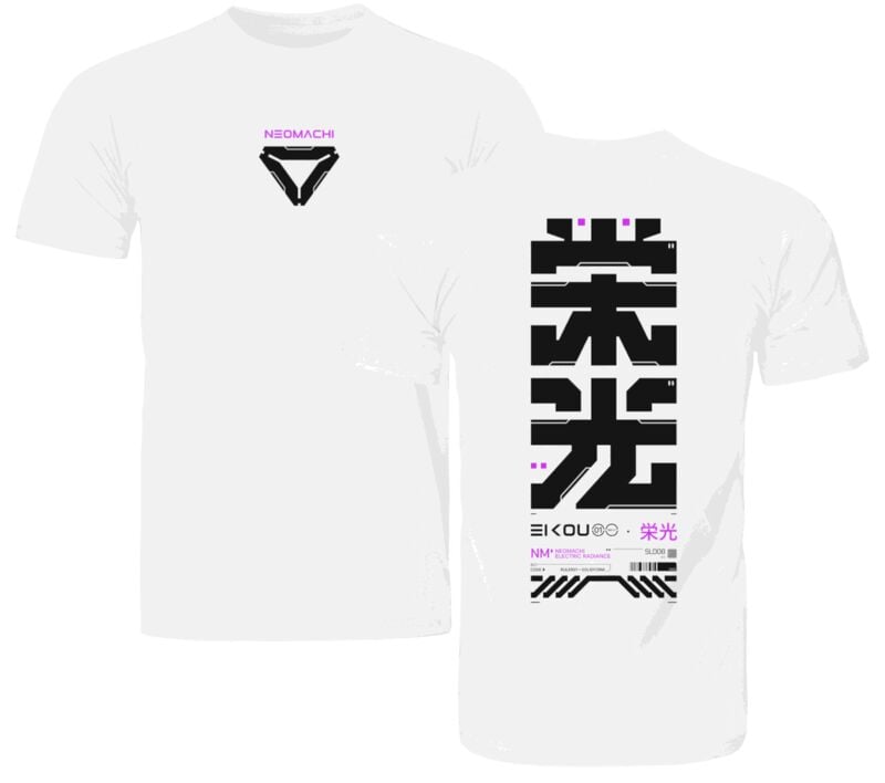 T-Shirt Manches courtes Gaming de NEOMACHI - EIKOU - S à XXL - pour Homme - blanc - NEOMACHI