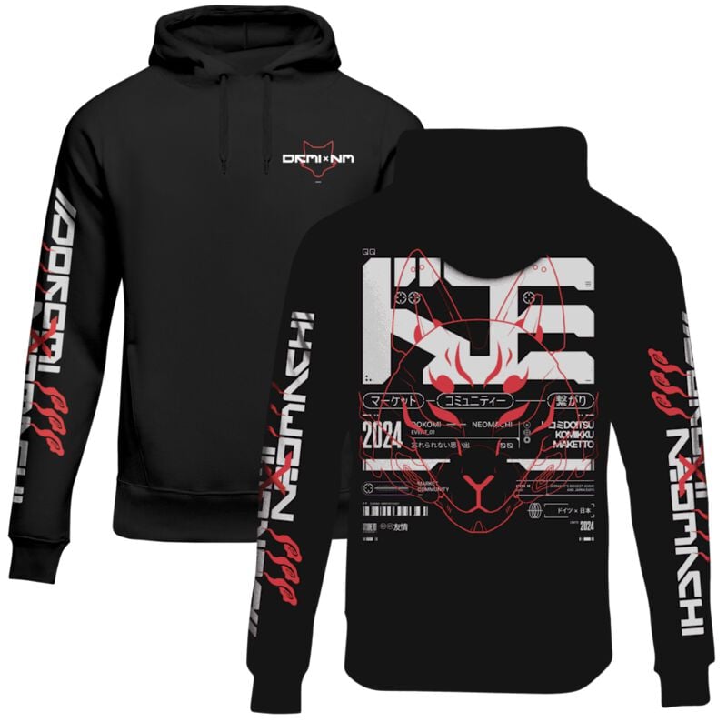 Sweat-shirt à capuche Gaming de NEOMACHI - DKMIxNM - S à XXL - pour Homme - noir - NEOMACHI
