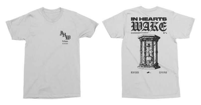 T-Shirt Manches courtes  de In Hearts Wake - Hourglass - S à XXL - pour Homme - blanc - In Hearts Wake