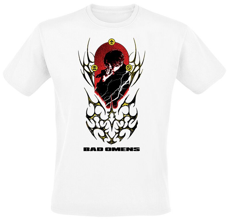 T-Shirt Manches courtes  de Bad Omens - Bad Omens Loves The Death Of The Peace Of Mind - S à 4XL - pour Homme - blanc - Bad Omens