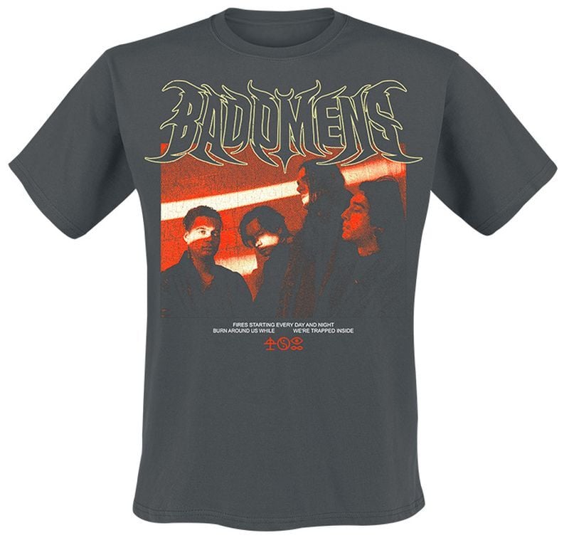 T-Shirt Manches courtes  de Bad Omens - Fires Starting Every Day And Night - S à 4XL - pour Homme - gris foncé - Bad Omens