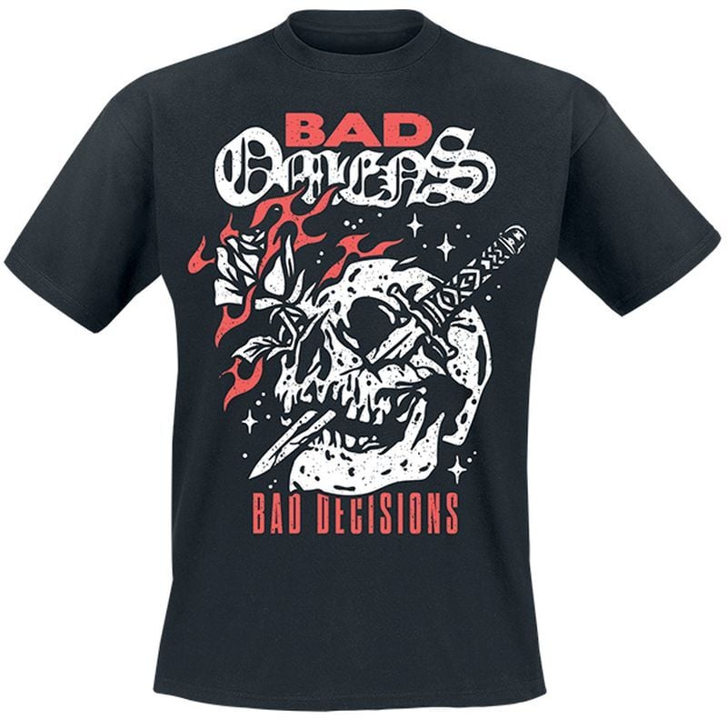 T-Shirt Manches courtes  de Bad Omens - Bad Decision Skull With Knife - S à 4XL - pour Homme - noir - Bad Omens