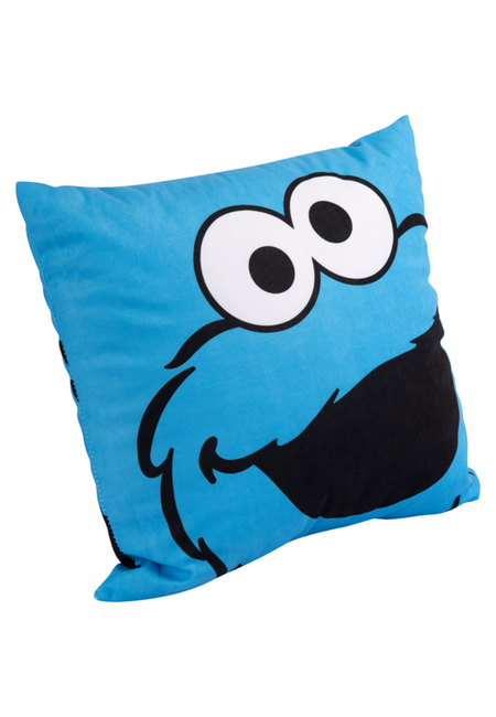 Coussin  de Sesame Street - Macaron Le Glouton - pour Indifférent - bleu/noir - Sesame Street - View 2