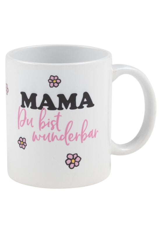 Mug  de Snoopy - Mama du bist wunderbar! - pour Indifférent - blanc/noir - Snoopy