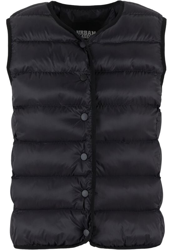 Veste  de Urban Classics - Doudoune Sans Manches Boutonnée - XS à XL - pour Femme - noir - Urban Classics