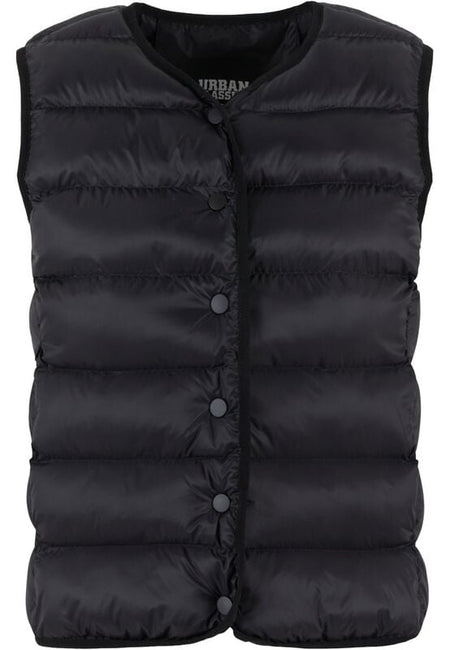 Veste  de Urban Classics - Doudoune Sans Manches Boutonnée - XS à XL - pour Femme - noir - Urban Classics