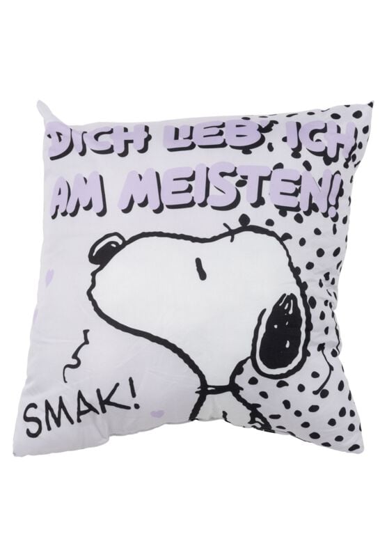 Coussin  de Snoopy - Dich lieb´ ich am meisten! - pour Unisexe - blanc/noir - Snoopy