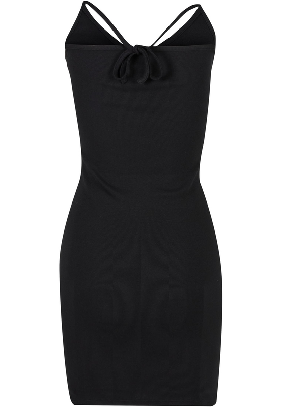 Robe mi-longue  de Urban Classics - Robe Dos-Nu En Jersey Côtelé - XS à S - pour Femme - noir - Urban Classics - View 2