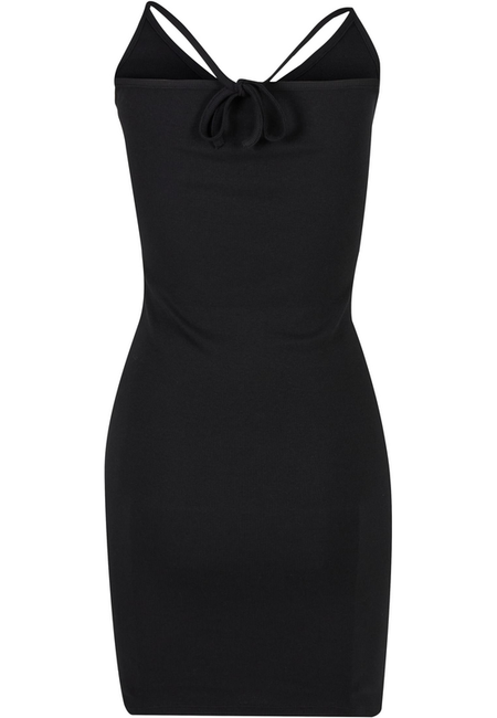 Robe mi-longue  de Urban Classics - Robe Dos-Nu En Jersey Côtelé - XS à S - pour Femme - noir - Urban Classics - View 2