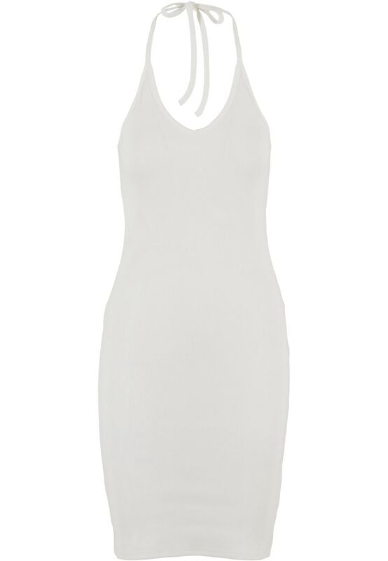 Robe mi-longue  de Urban Classics - Robe Dos-Nu En Jersey Côtelé - XS à XL - pour Femme - blanc cassé - Urban Classics
