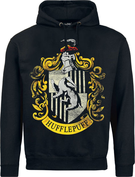 Sweat-shirt à capuche  de Harry Potter - Poufsouffle - S à XXL - pour Homme - noir - Harry Potter