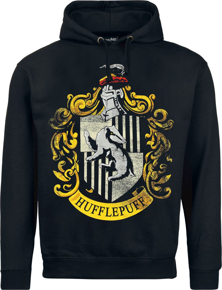 Sweat-shirt à capuche  de Harry Potter - Poufsouffle - S à XXL - pour Homme - noir - Harry Potter