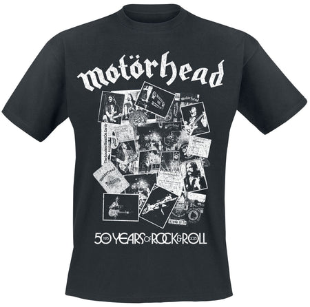 T-Shirt Manches courtes  de Motörhead - 50 Scrapbook Photos - S à 4XL - pour Homme - noir - Motörhead