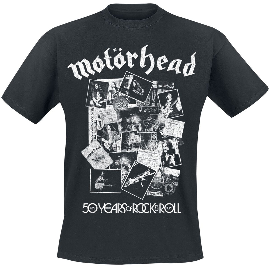 T-Shirt Manches courtes  de Motörhead - 50 Scrapbook Photos - S à 4XL - pour Homme - noir - Motörhead