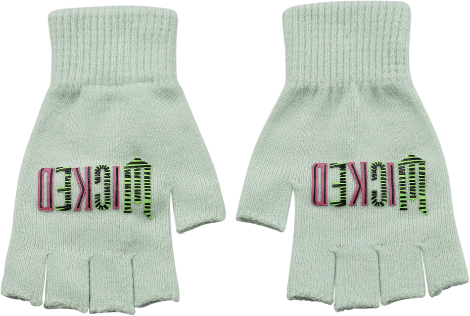 Mitaines  de Wicked - Logo Fingerless Gloves - pour Femme - vert - Wicked - View 2