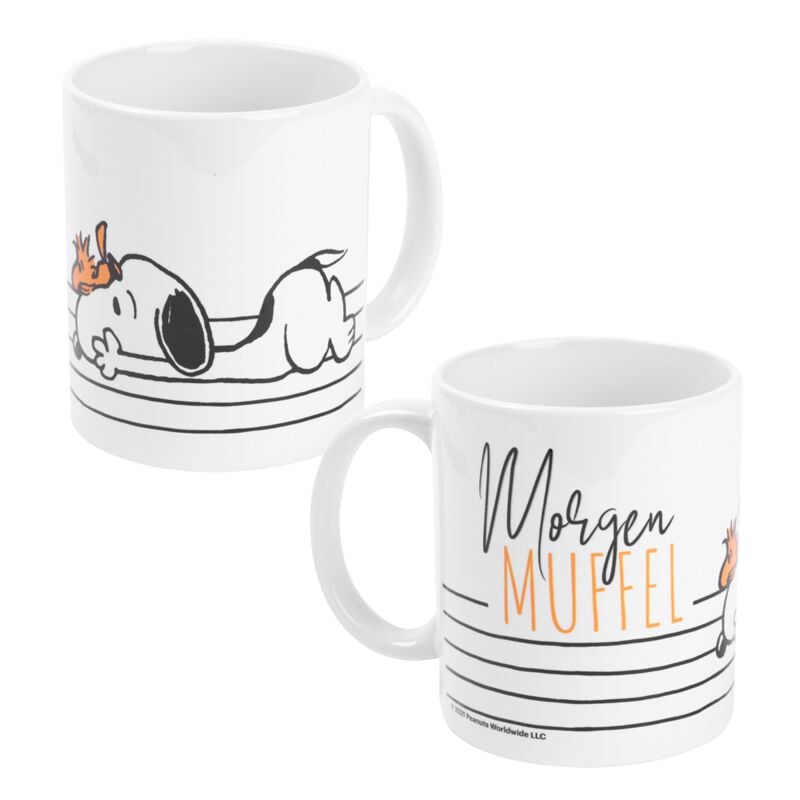 Mug  de Snoopy - Morgenmuffel - pour Indifférent - blanc/multicolore - Snoopy