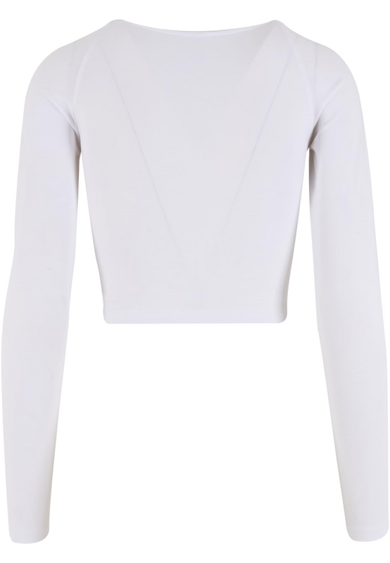 T-shirt manches longues  de Urban Classics - Haut Manches Longues en Dentelle - XS à XL - pour Femme - blanc - Urban Classics - View 2