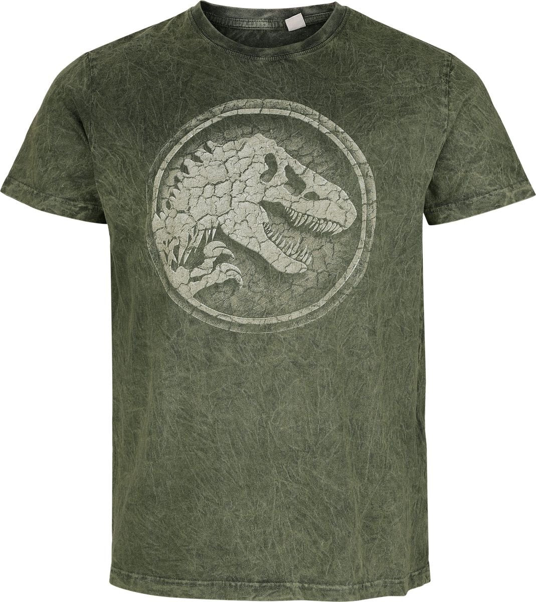T-Shirt Manches courtes  de Jurassic Park - Jurassic World - Cracked Earth Logo - S à 3XL - pour Homme - vert - Jurassic Park