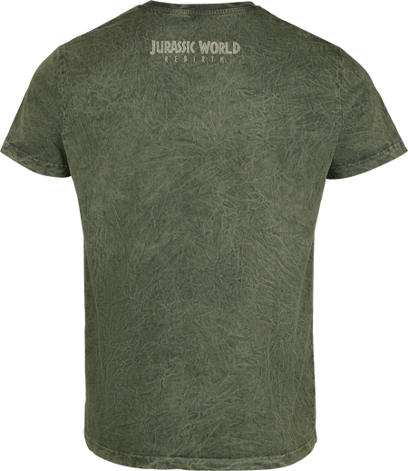 T-Shirt Manches courtes  de Jurassic Park - Jurassic World - Cracked Earth Logo - S à 3XL - pour Homme - vert - Jurassic Park - View 2