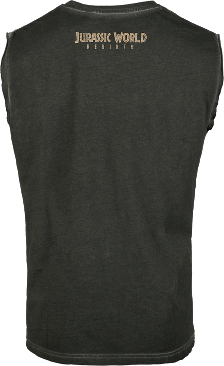 Débardeur  de Jurassic Park - Jurassic World - Cracked Earth Logo - S à XL - pour Homme - gris - Jurassic Park - View 2