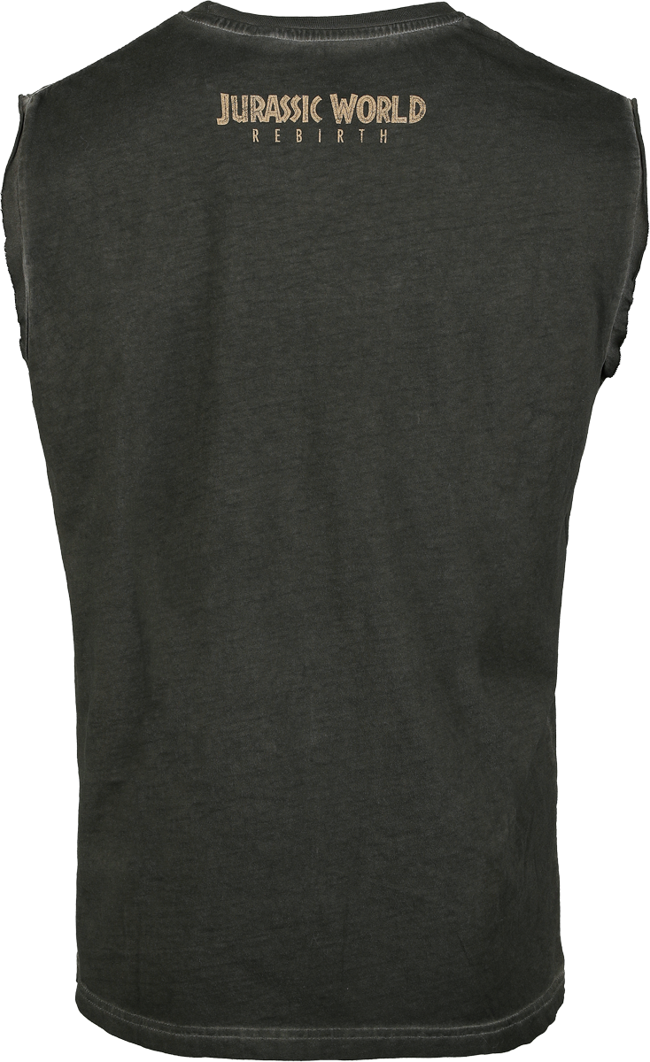 Débardeur  de Jurassic Park - Jurassic World - Cracked Earth Logo - S à 4XL - pour Homme - gris - Jurassic Park - View 2
