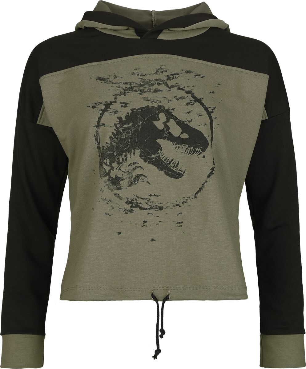 Sweat-shirt à capuche  de Jurassic Park - Jurassic World - Reflections - S à XXL - pour Femme - vert/noir - Jurassic Park