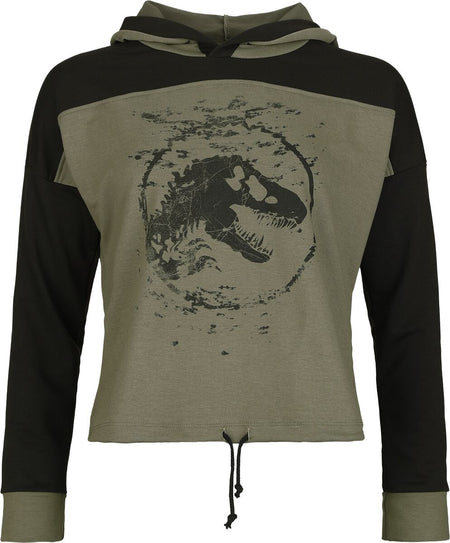 Sweat-shirt à capuche  de Jurassic Park - Jurassic World - Reflections - S à XXL - pour Femme - vert/noir - Jurassic Park